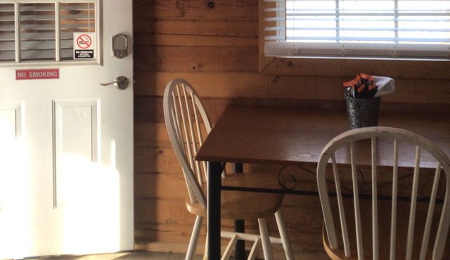 This log cabin is private and the perfect place to rest and recharge. T