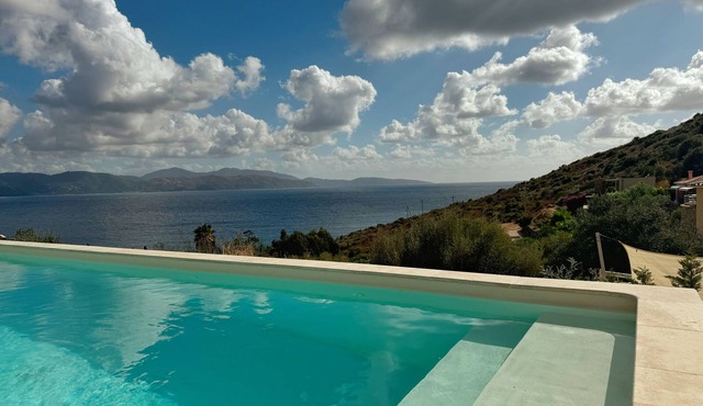 Villa Casa Bianca Sagone. Family home, private pool, sea view in South Corsica.