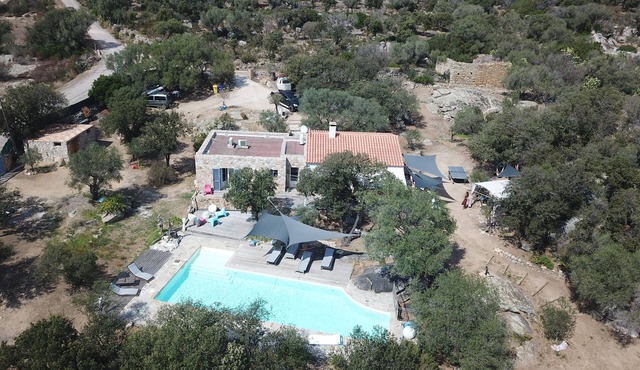 Villa in Lumio, large swimming pool, wooded park