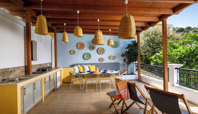 Villa in Symi with village view