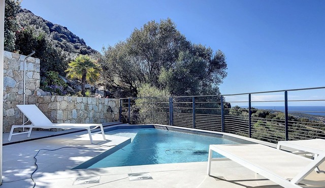 Villa panoramic sea view, heated pool, Monticello, 4 bedrooms