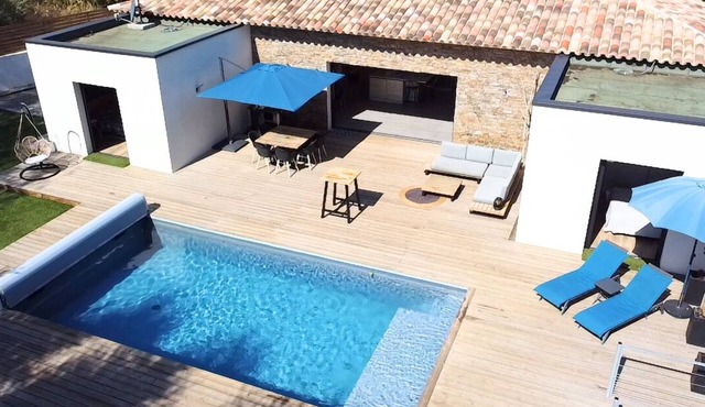 Villa Pienezza 8p 4 bedrooms very quiet Pinarellu 5min from beaches Heated swimming pool