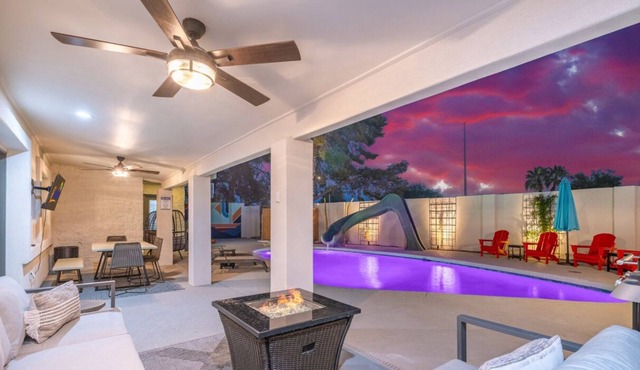 Waterslide Resort Oasis+Basketball+Golf+Gameroom