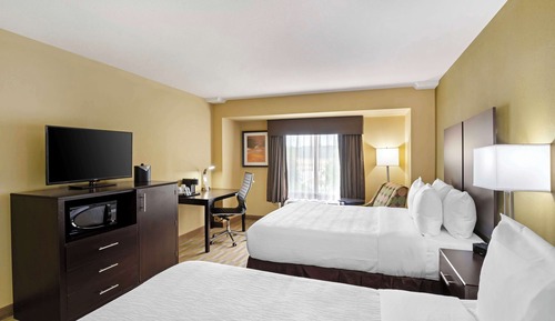 Standard Room, 2 Queen Beds, Non Smoking, Refrigerator & Microwave